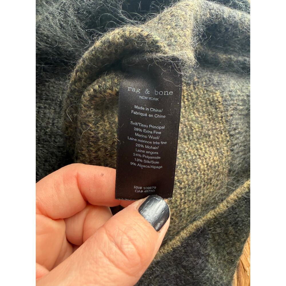 rag + bone Sweater Women's Small Camo Sinclair Wool Alpaca - Picture 4 of 6